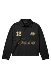 Polo Longsleeve "NEW MONEY” FCK Black