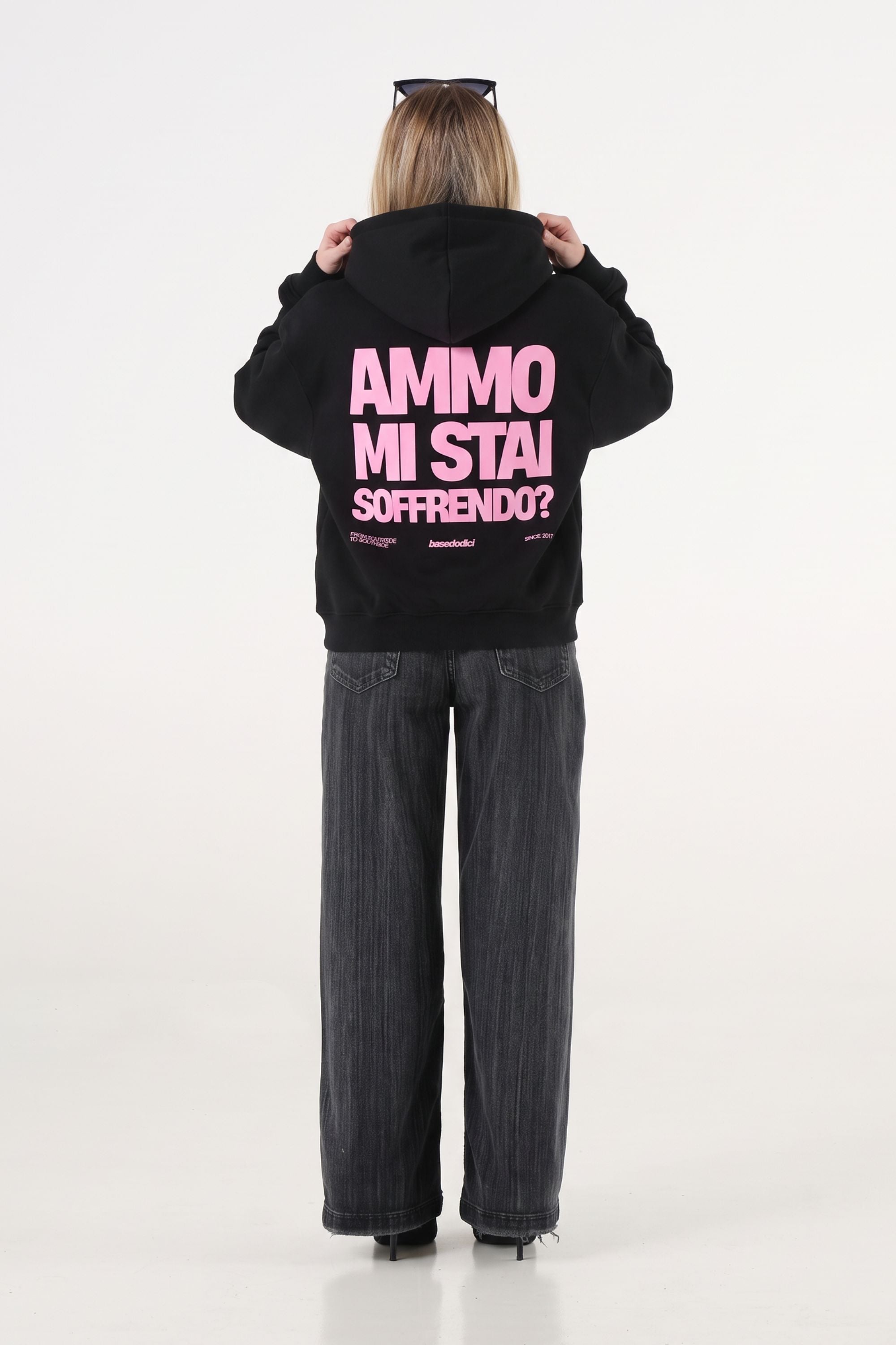 Hoodie "AMMO" MiStaiSoffrendo Black/Pink