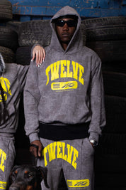 Hoodie “THECRUISE” Twelve Marbled Grey