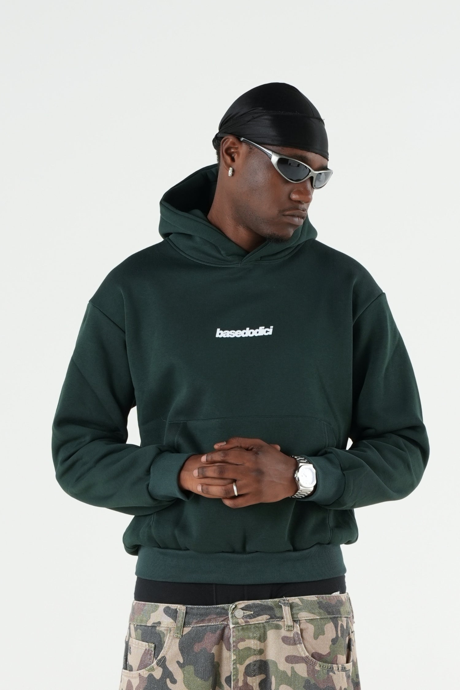 Hoodie "B12LAB" Bloodline Green/White