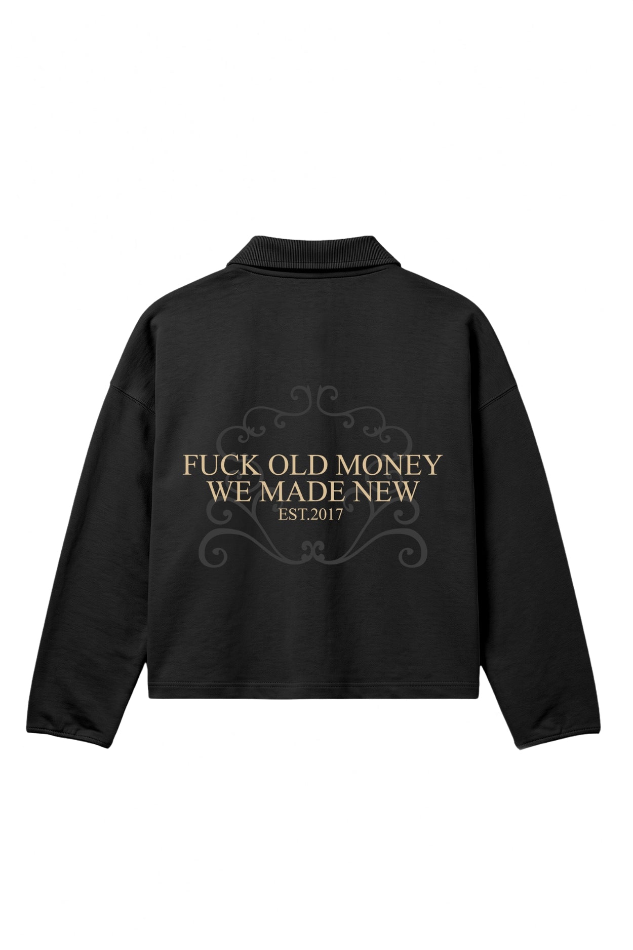 Polo Longsleeve "NEW MONEY” FCK Black