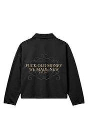 Polo Longsleeve "NEW MONEY” FCK Black