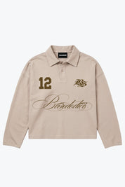 Polo Longsleeve "NEW MONEY” FCK Beige