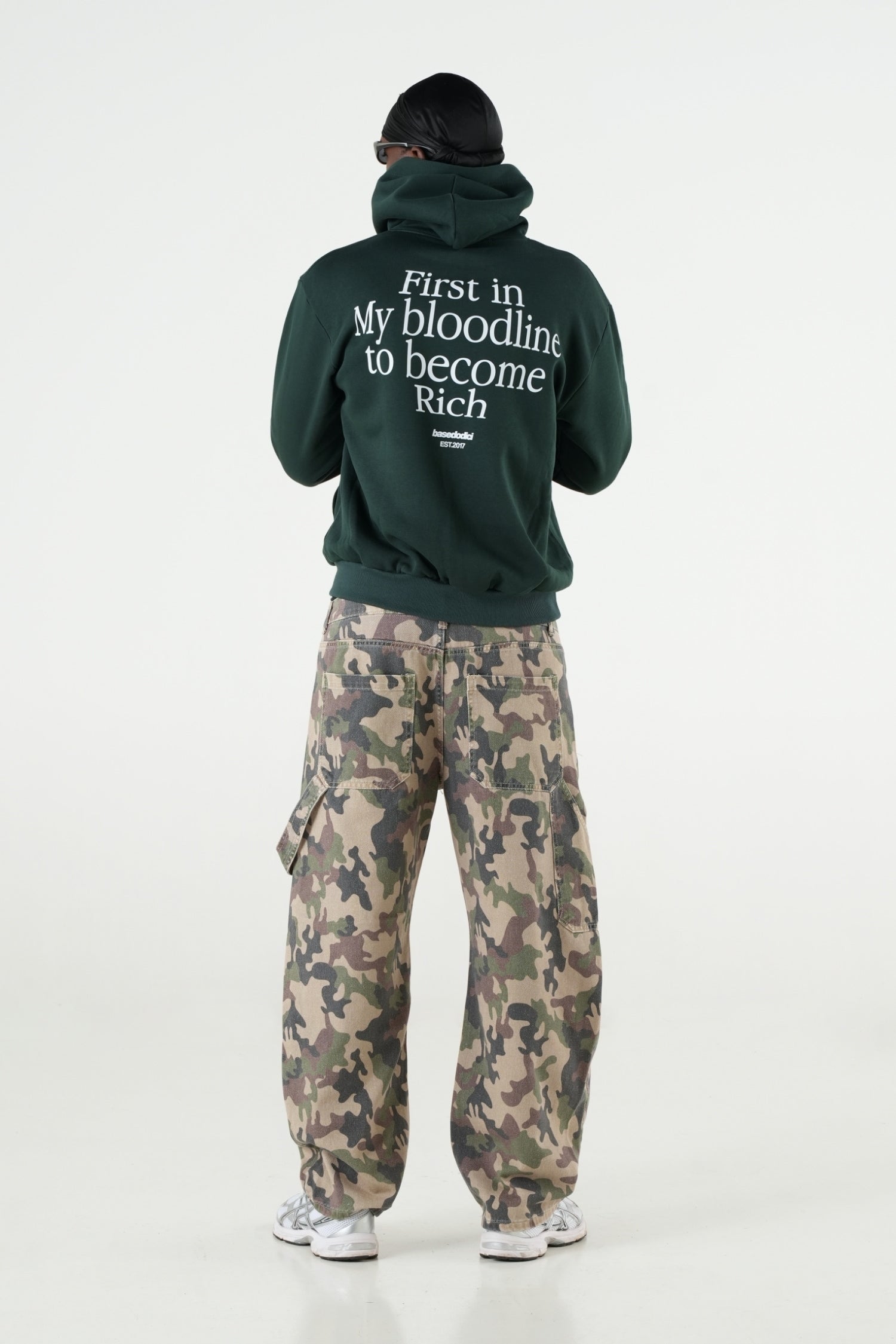 Hoodie "B12LAB" Bloodline Green/White