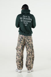 Hoodie "B12LAB" Bloodline Green/White