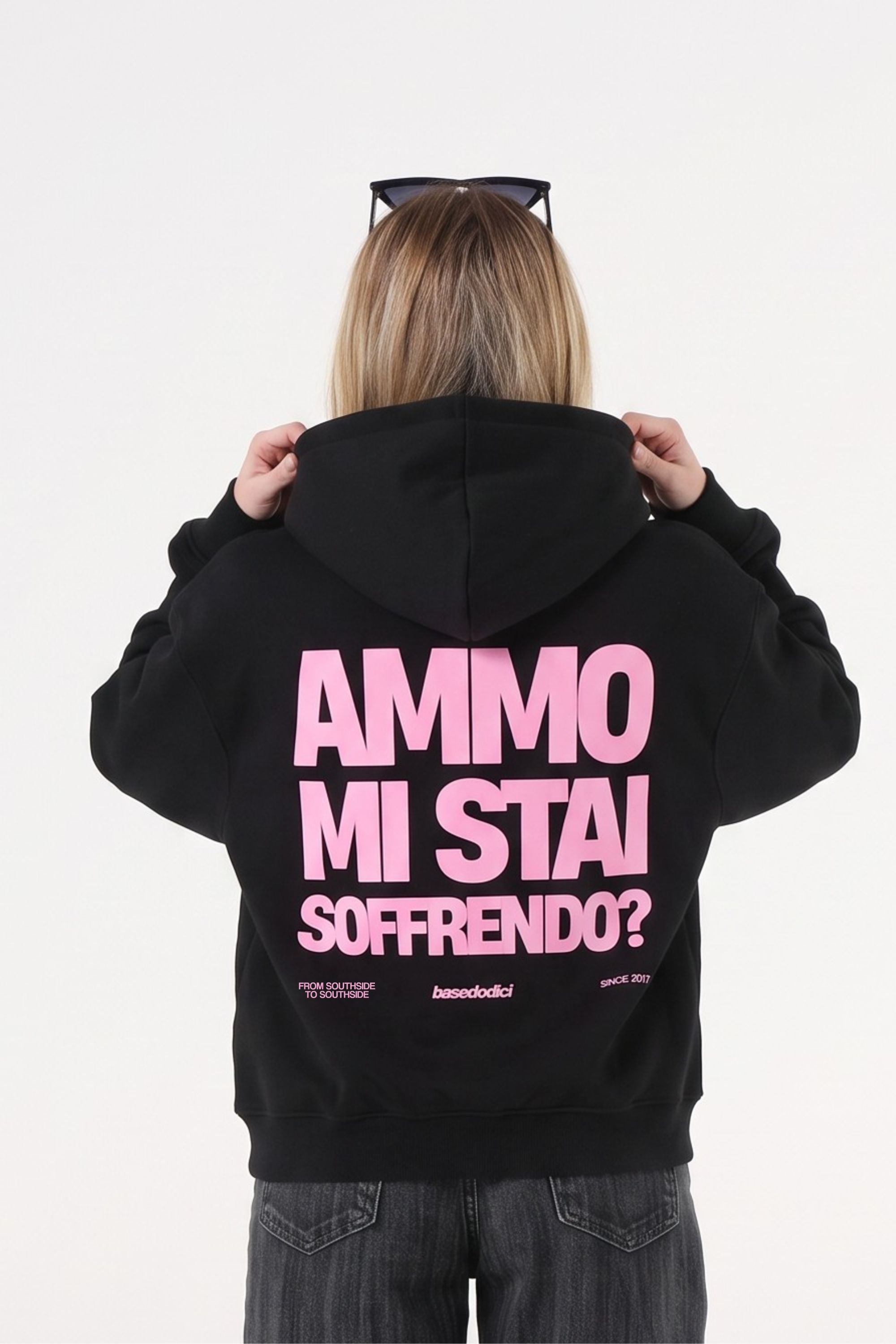 Hoodie "AMMO" MiStaiSoffrendo Black/Pink