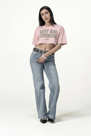 Crop Tee "DIVA" Sexy Pink/Grillz