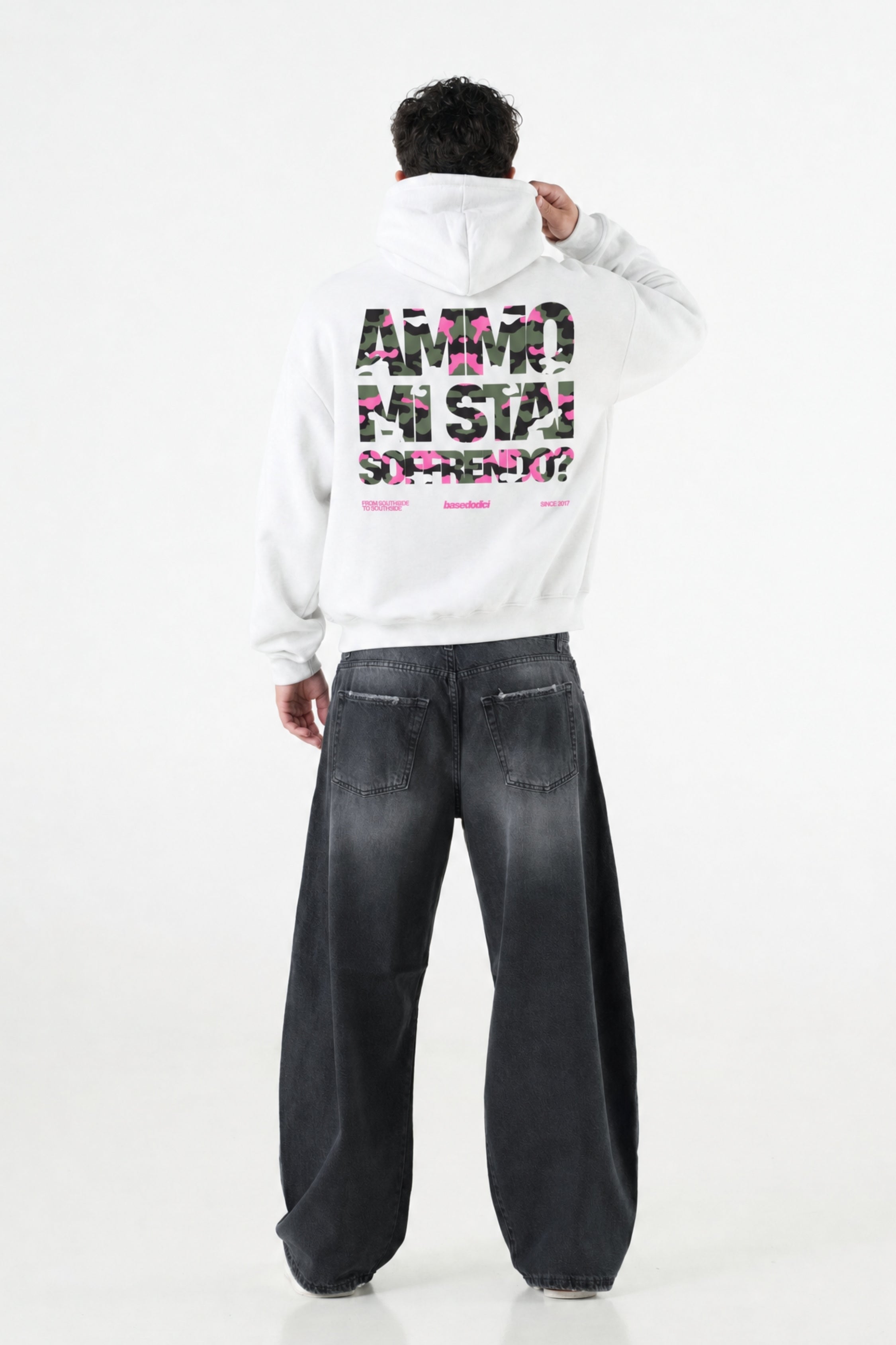 Hoodie "AMMO" MiStaiSoffrendo White/Camo