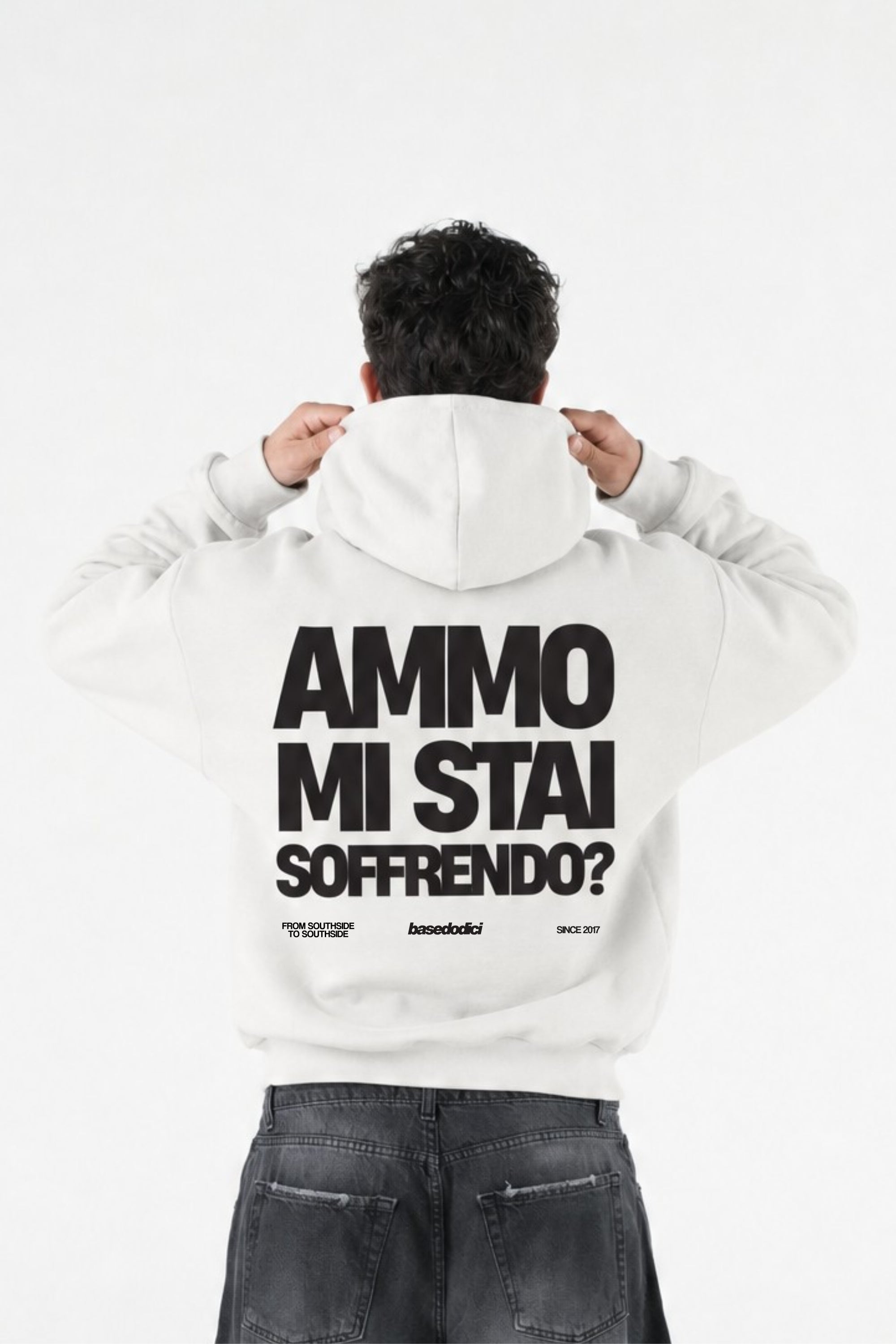 Hoodie "AMMO" MiStaiSoffrendo White/Black