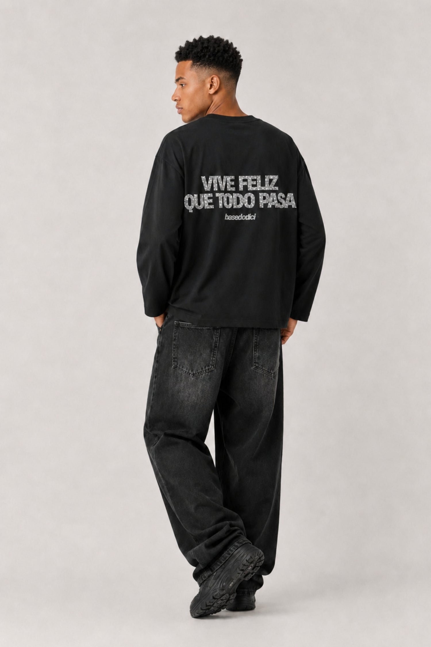 Longsleeve "VIRAL EDIT" ViveFeliz Black/Glitter