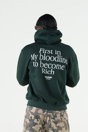 Hoodie "B12LAB" Bloodline Green/White
