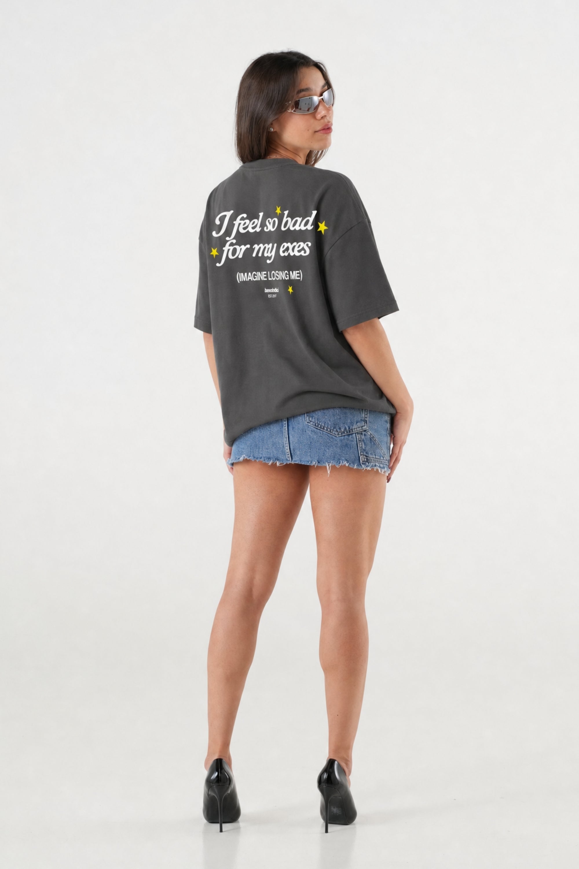 T-Shirt "B12LAB" MyExes Charcoal/White