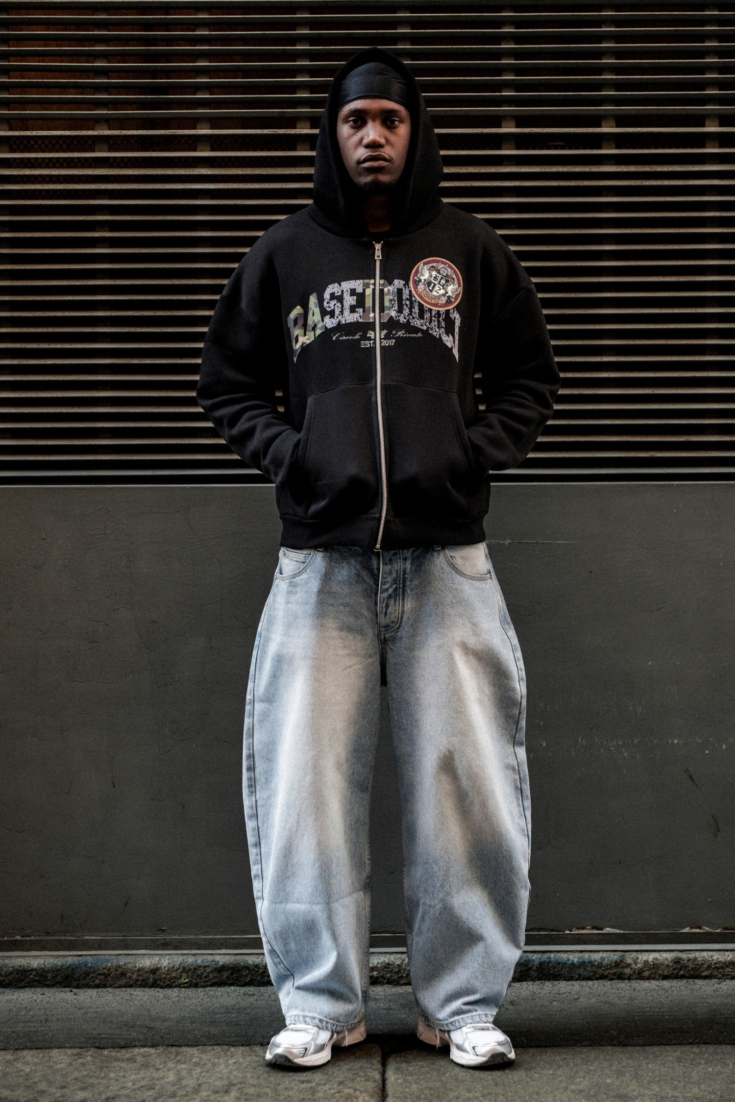 Full Zip "BROKENNESS" BAD Black