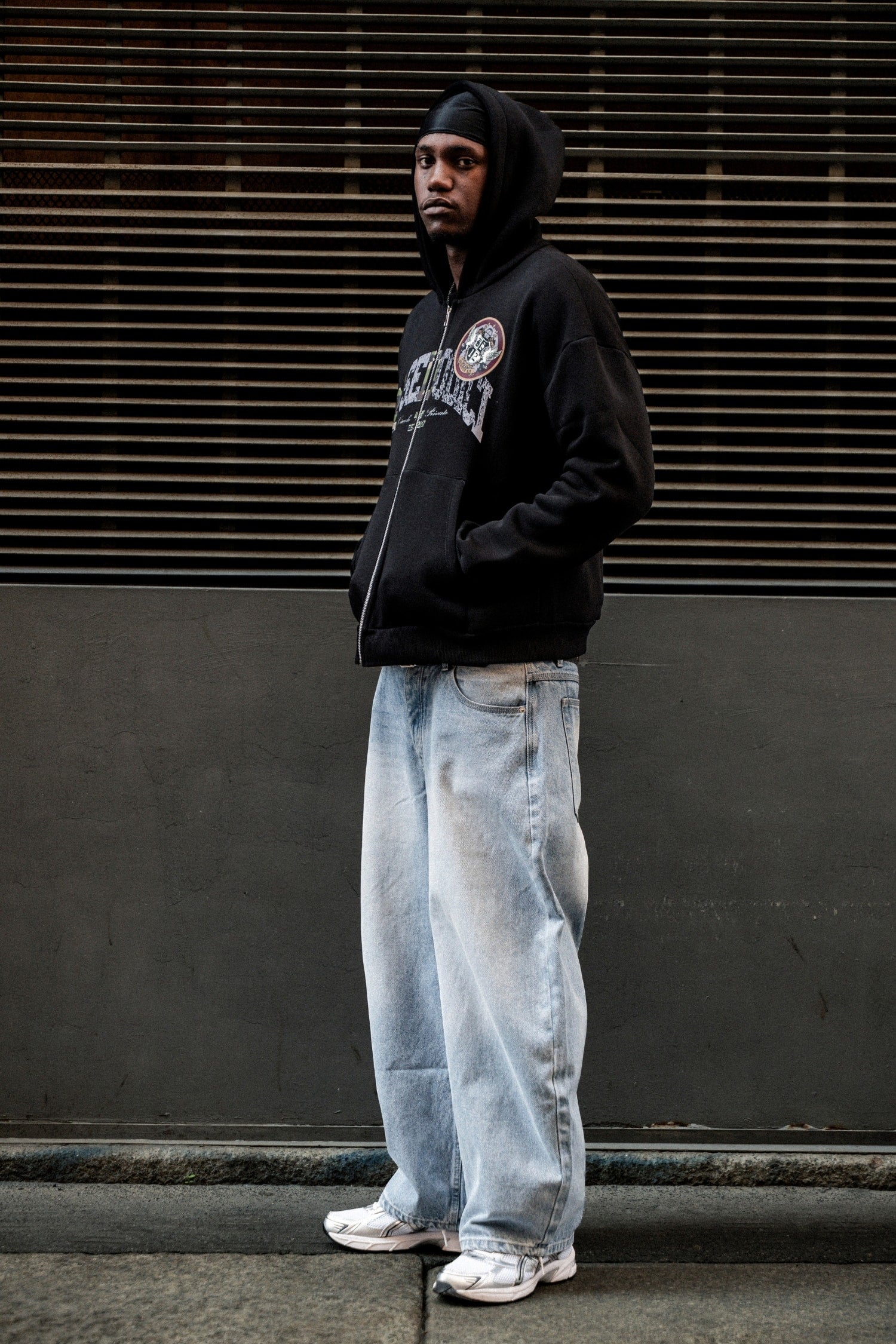 Full Zip "BROKENNESS" BAD Black
