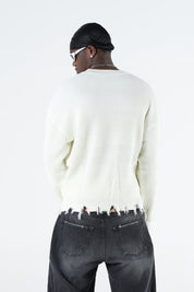 Knitwear "THE NOISE" Haters White/Blue