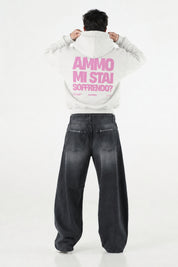 Hoodie "AMMO" MiStaiSoffrendo White/Pink