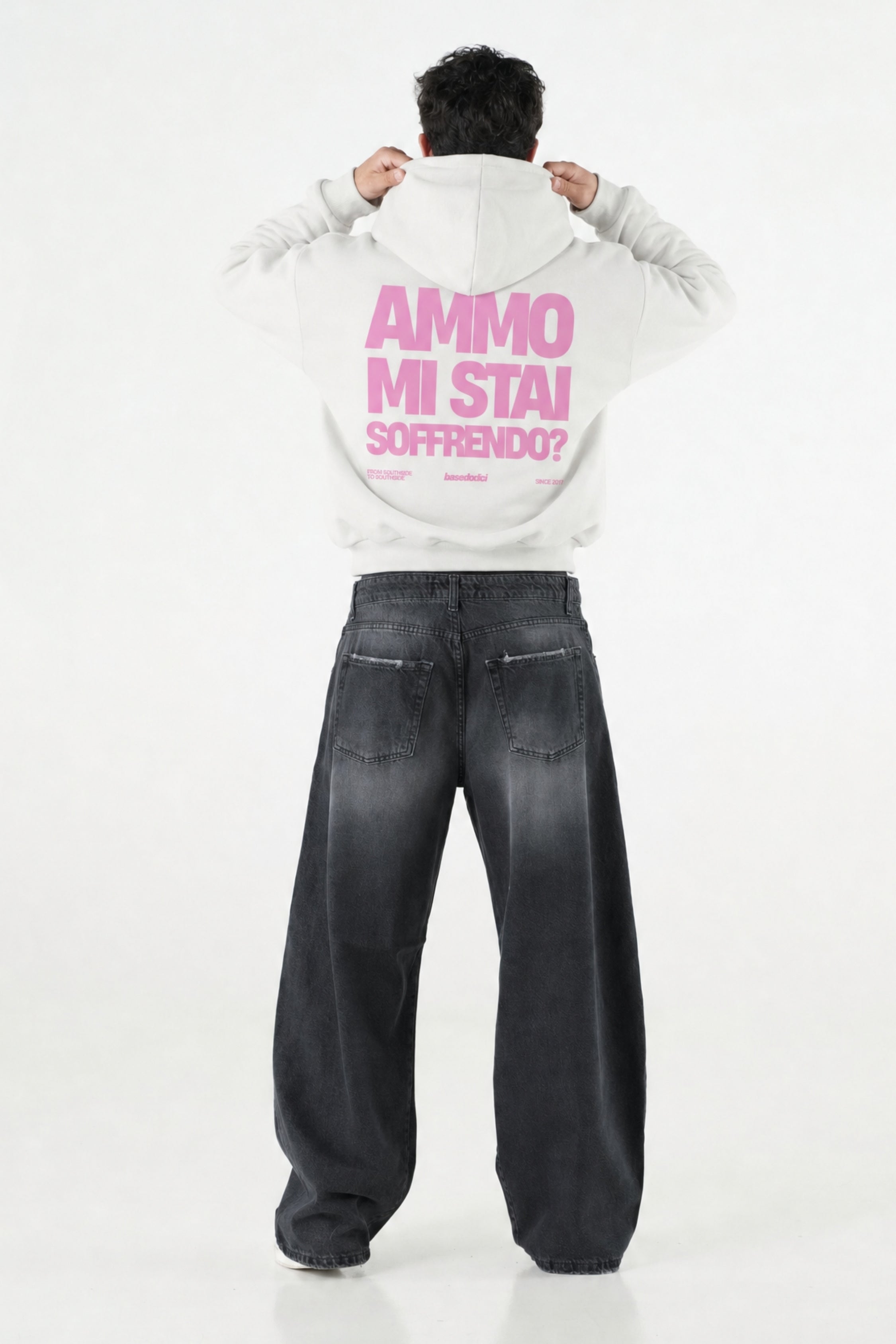 Hoodie "AMMO" MiStaiSoffrendo White/Pink