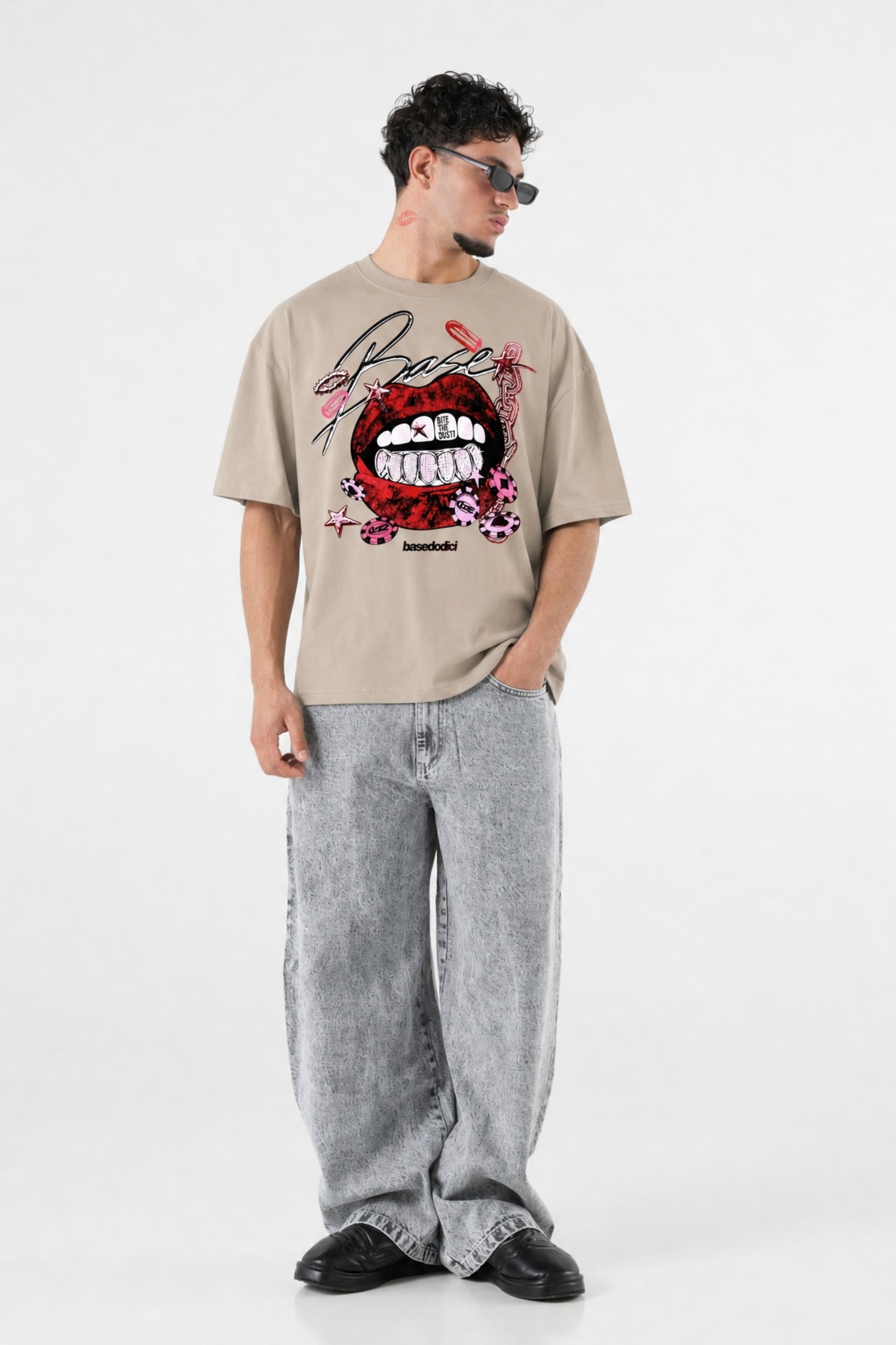 T-Shirt "B12LAB" BiteTheDust Beige