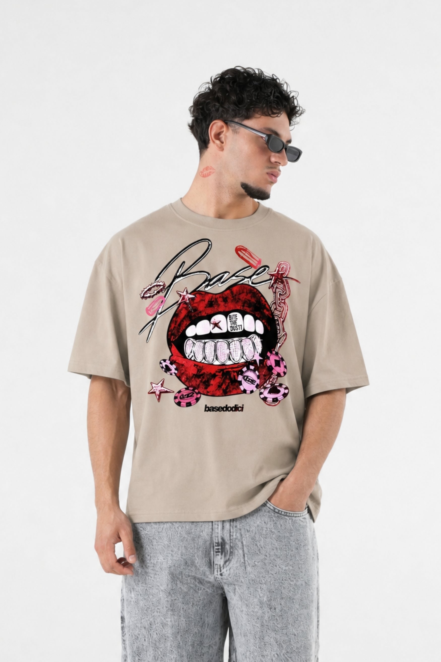 T-Shirt "B12LAB" BiteTheDust Beige