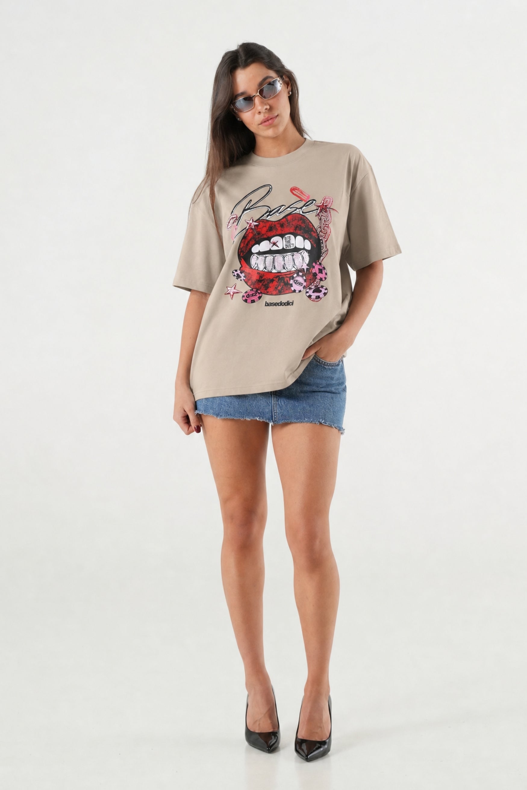 T-Shirt "B12LAB" BiteTheDust Beige