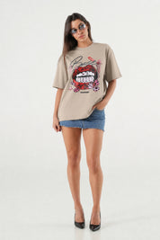 T-Shirt "B12LAB" BiteTheDust Beige