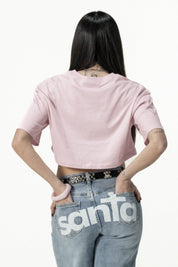 Crop Tee "DIVA" Sexy Pink/Grillz