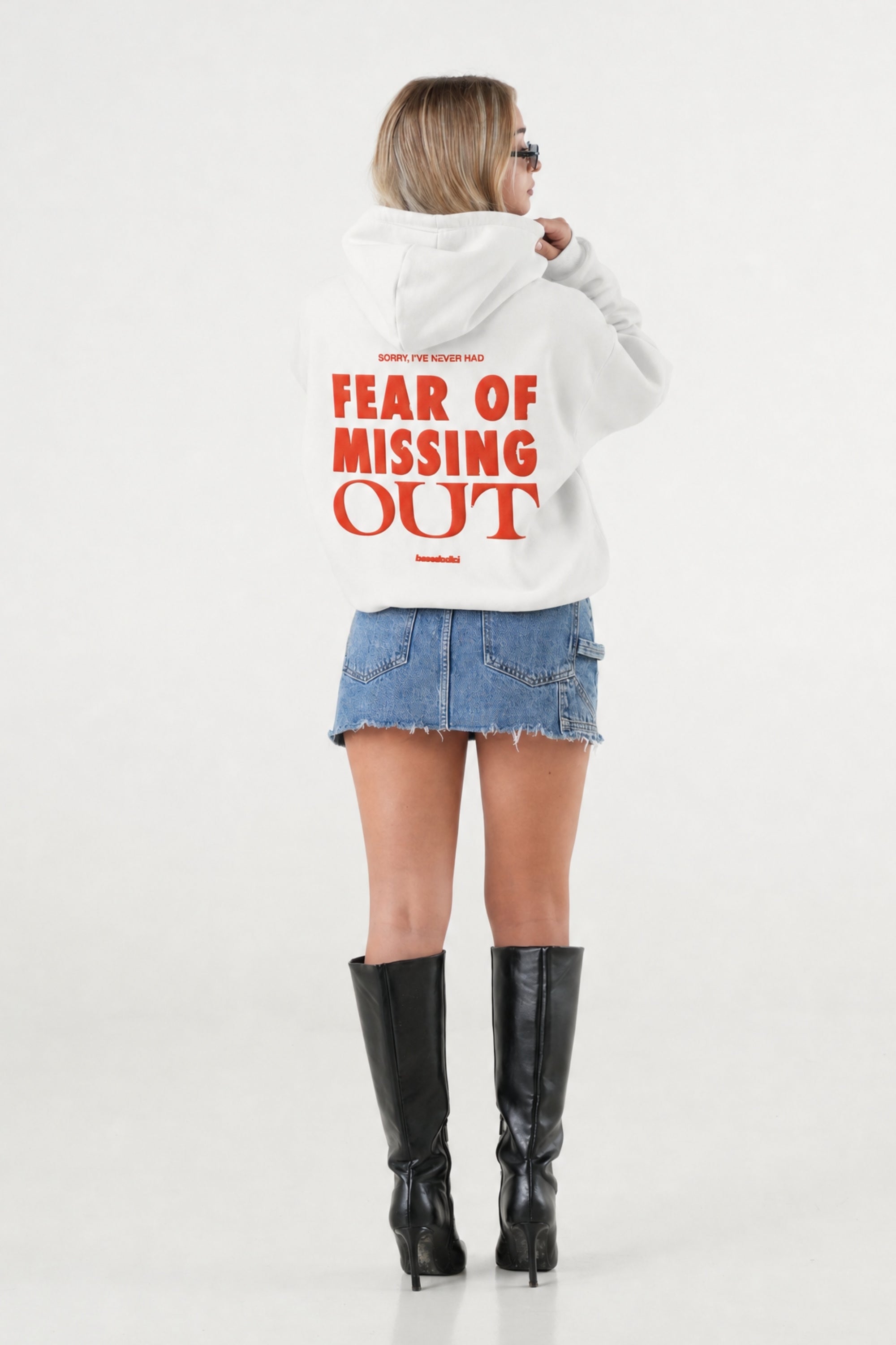 Hoodie "B12LAB" FOMO White/RedFlock