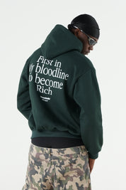 Hoodie "B12LAB" Bloodline Green/White