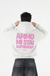 Hoodie "AMMO" MiStaiSoffrendo White/Pink