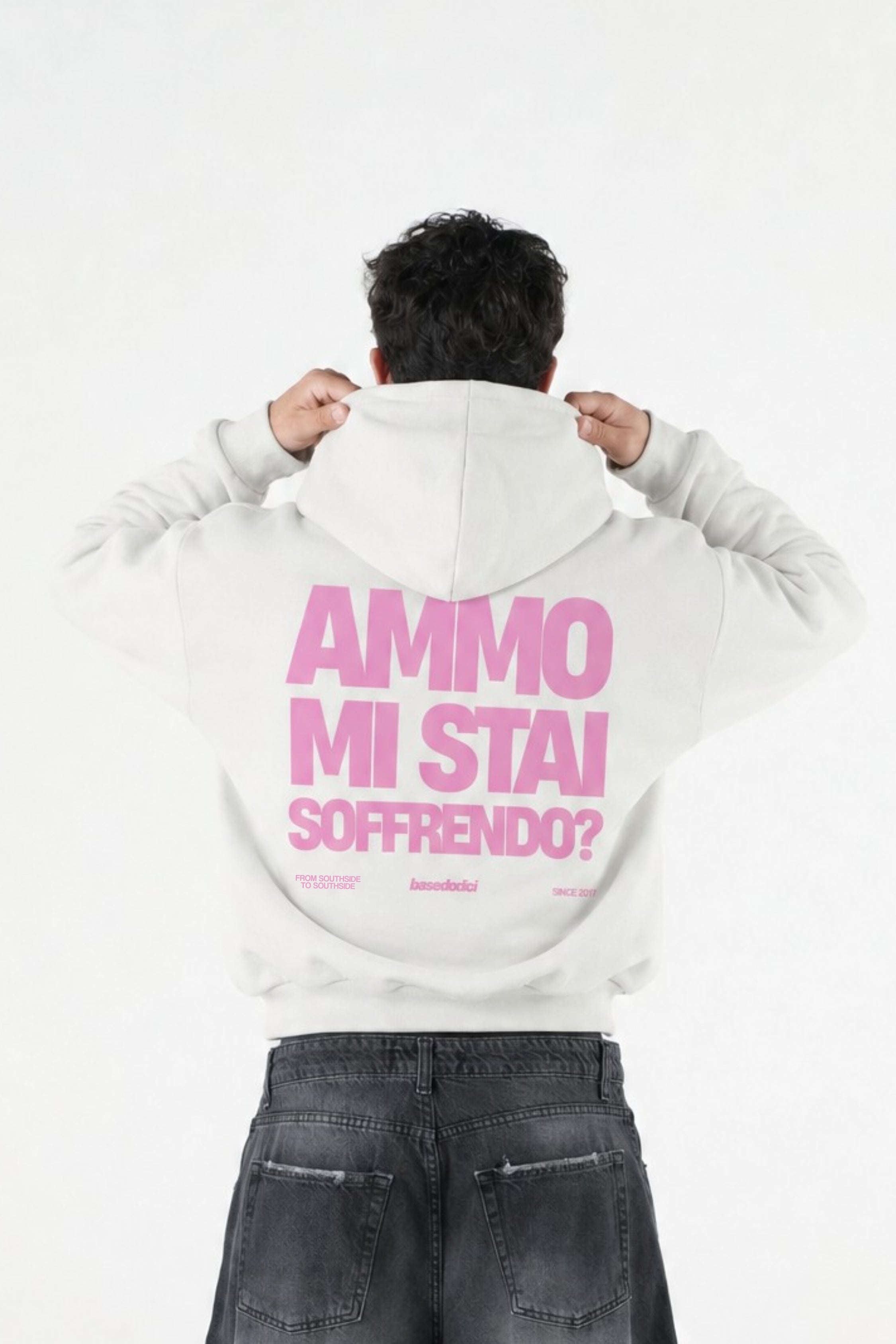 Hoodie "AMMO" MiStaiSoffrendo White/Pink