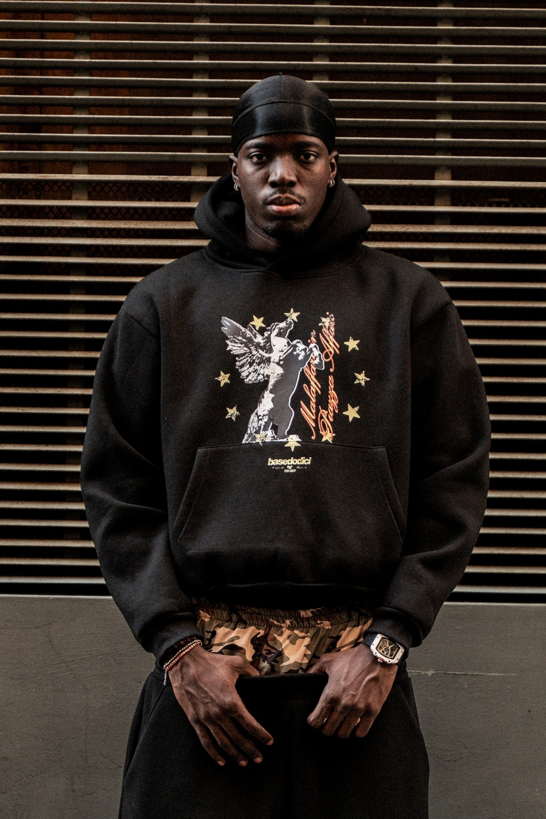 Hoodie "BROKENNESS" Malaffare Black