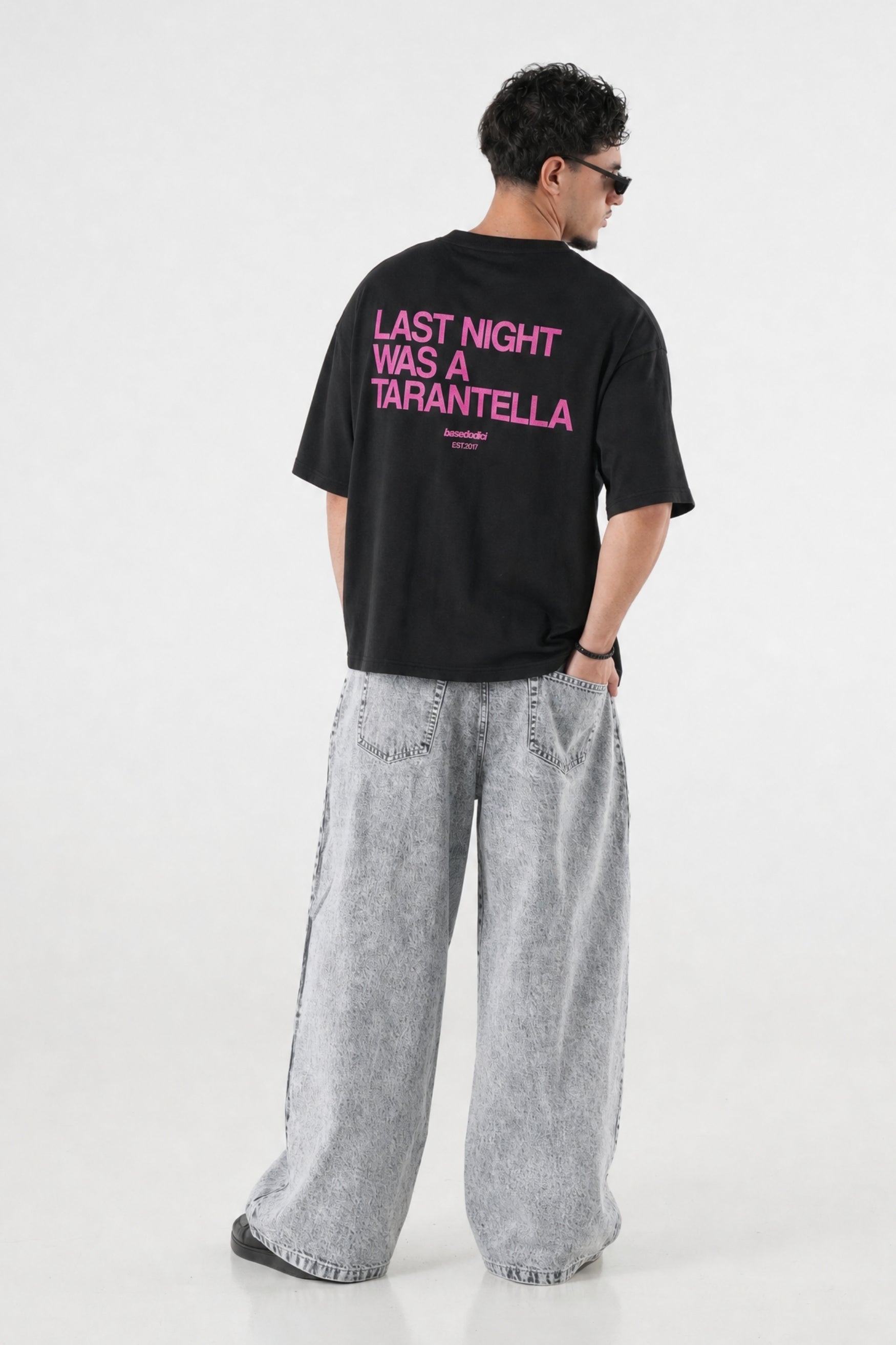 T-Shirt "B12LAB" Tarantella Black/PinkGlitter