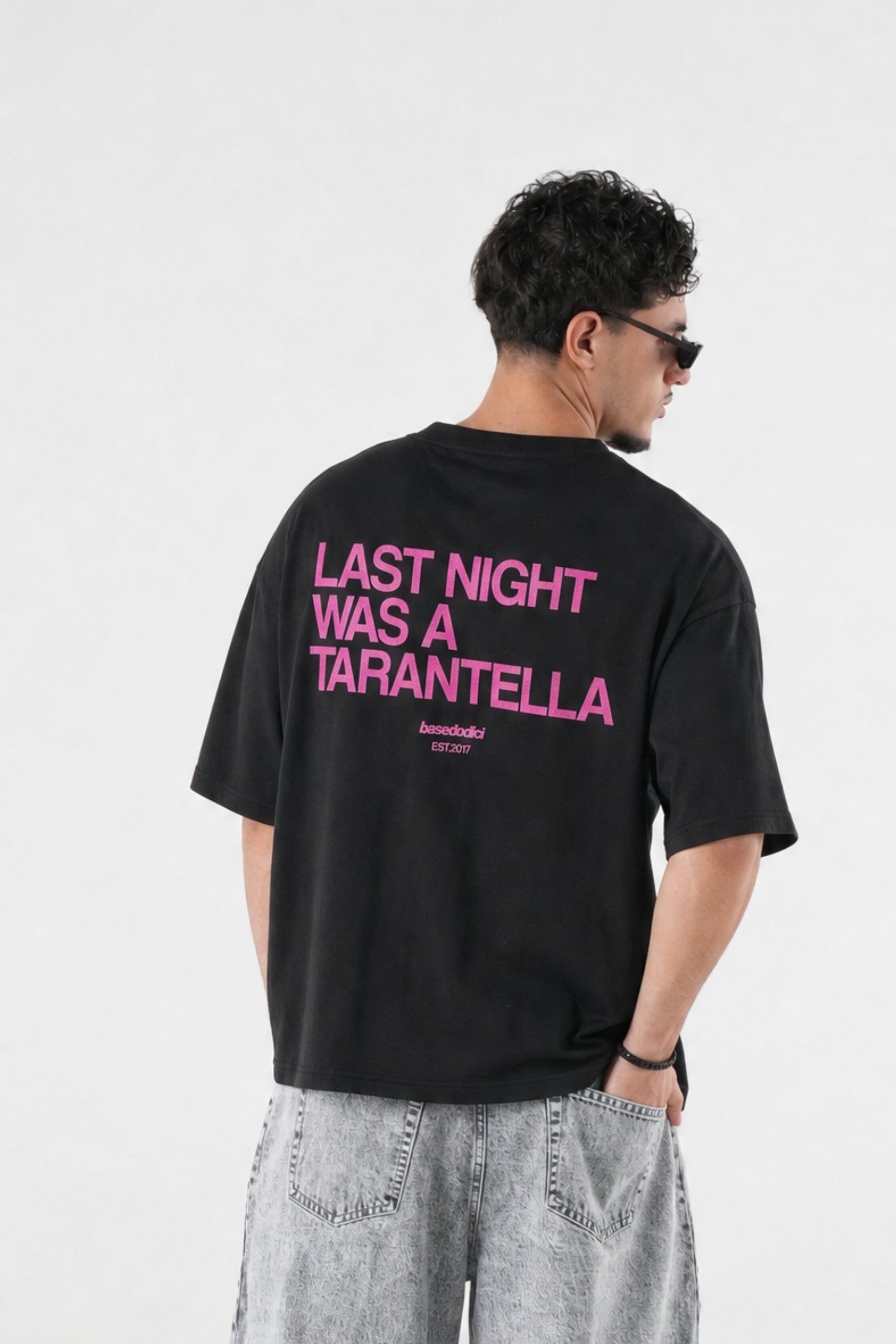 T-Shirt "B12LAB" Tarantella Black/PinkGlitter