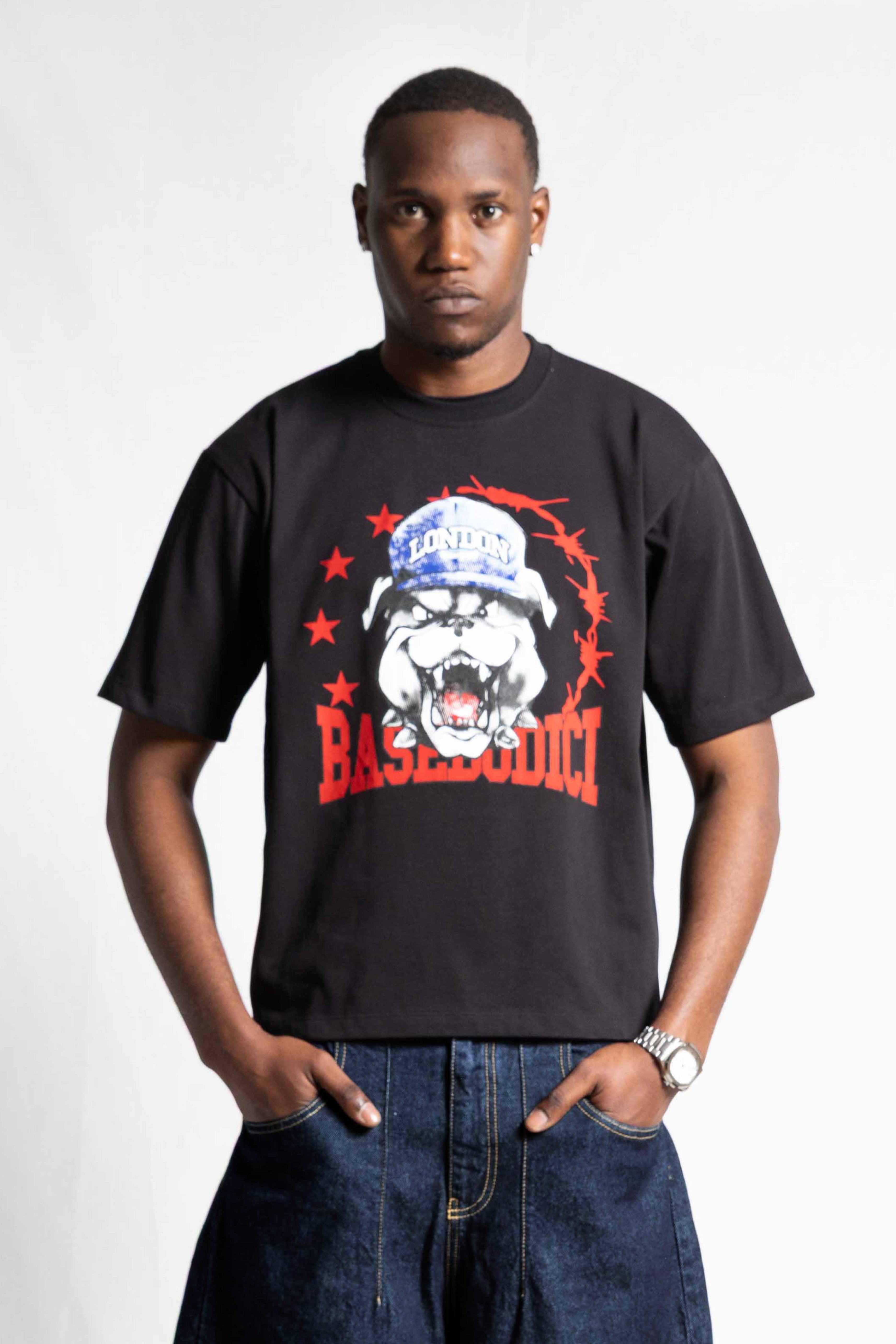"RUDEBOY LDN" T-Shirt Bull Black
