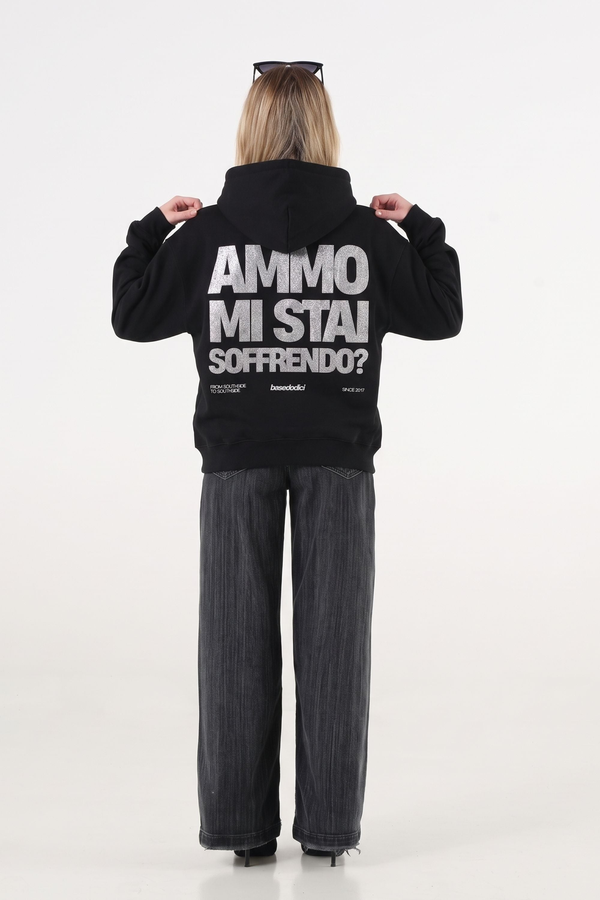 Hoodie "AMMO" MiStaiSoffrendo Black/Glitter
