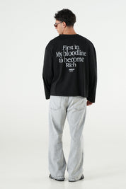 Longsleeve "B12LAB" Bloodline Black/White