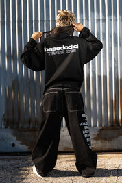 Polo Longsleeve "NEW MONEY" Team012 Black/White