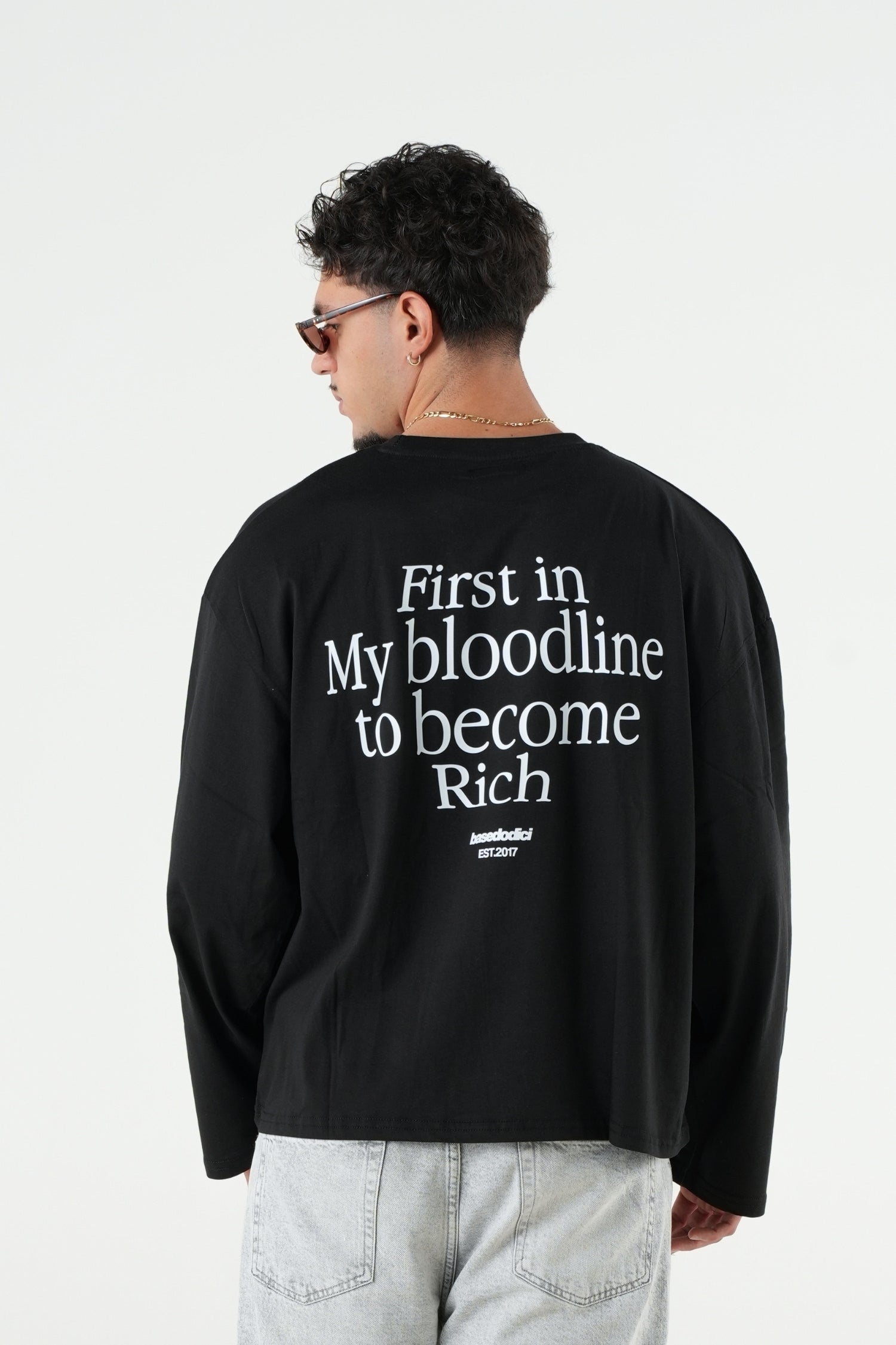 Longsleeve "B12LAB" Bloodline Black/White