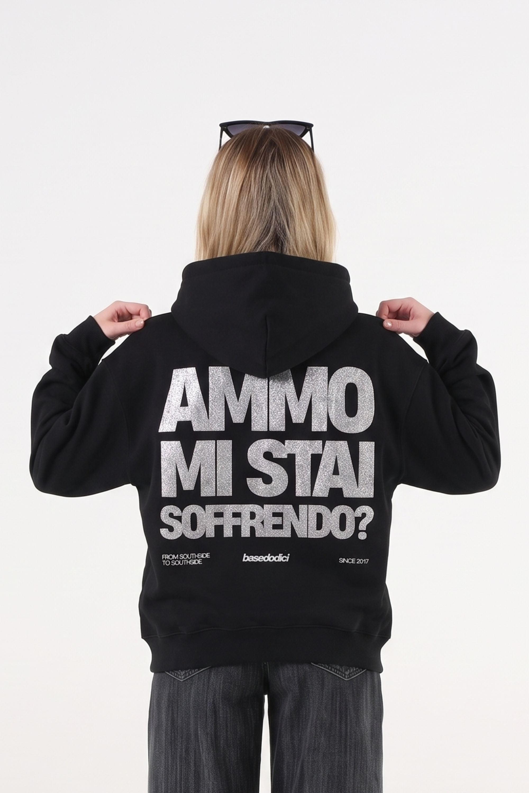 Hoodie "AMMO" MiStaiSoffrendo Black/Glitter