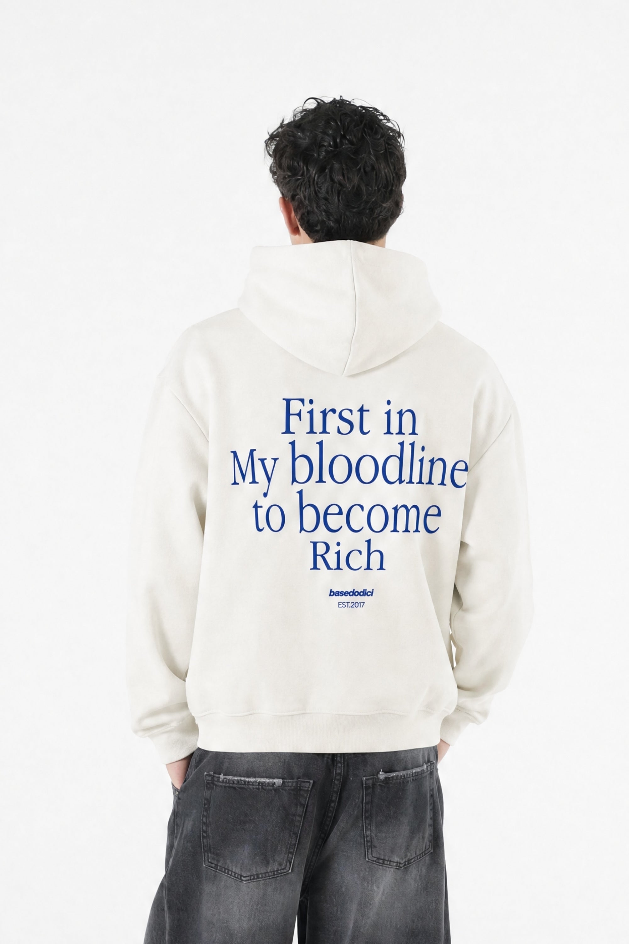 Hoodie "B12LAB" Bloodline White/Blue