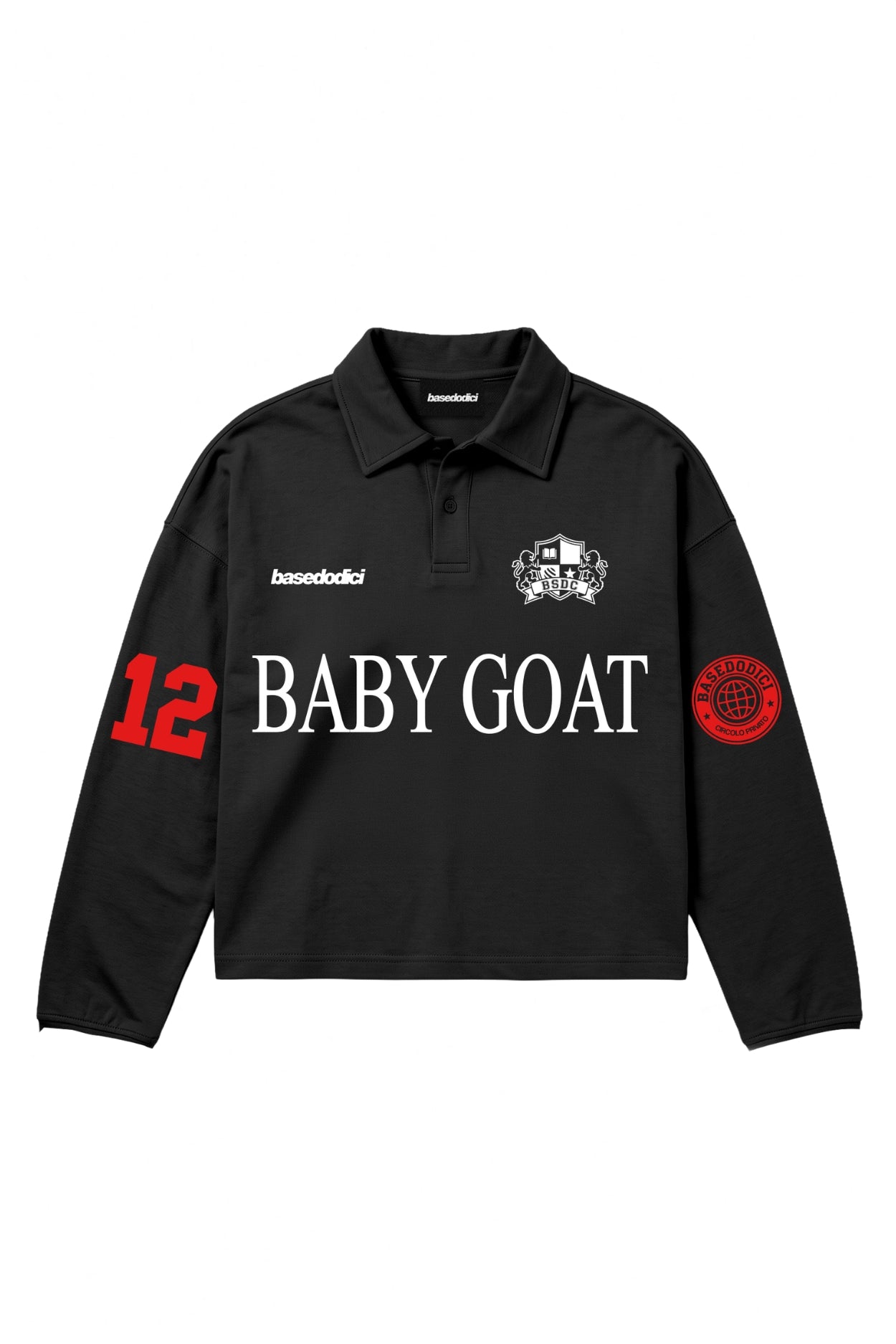 Polo Longsleeve "NEW MONEY" Baby Goat Black