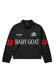 Polo Longsleeve "NEW MONEY" Baby Goat Black