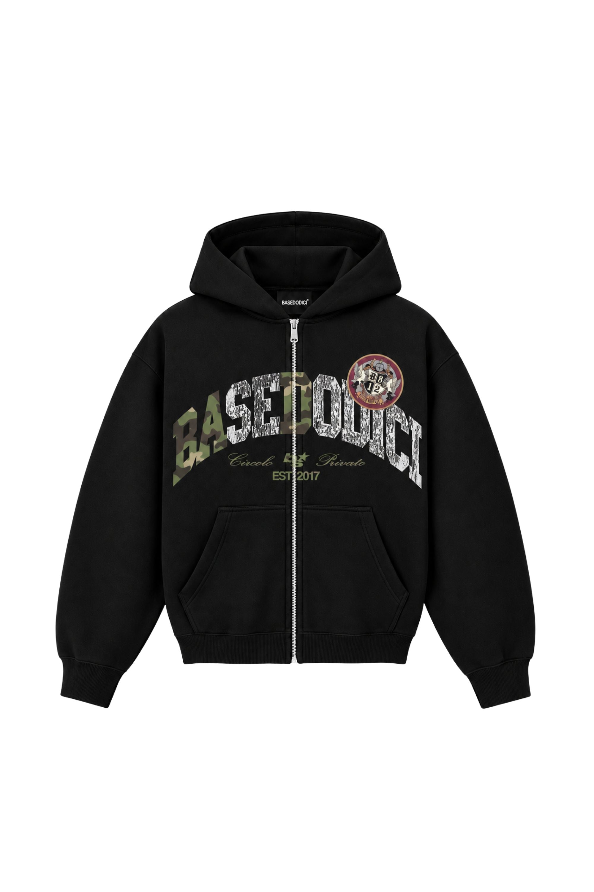 Full Zip "BROKENNESS" BAD Black