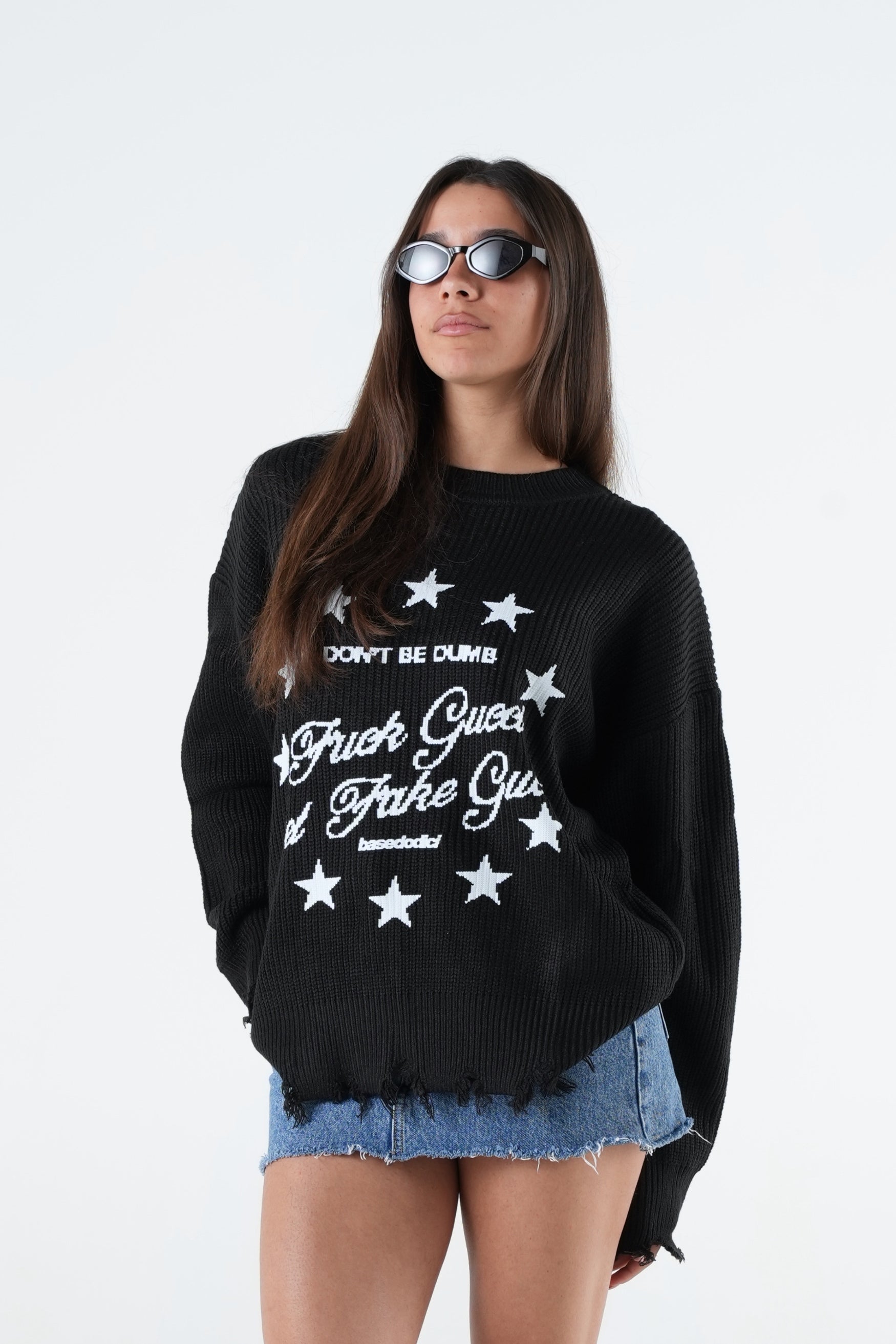 Knitwear "THE NOISE" FakeGu**i Black/White
