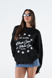 Knitwear "THE NOISE" FakeGu**i Black/White