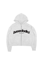 Full Zip “COMFY” Front Logo AshGrey/Black