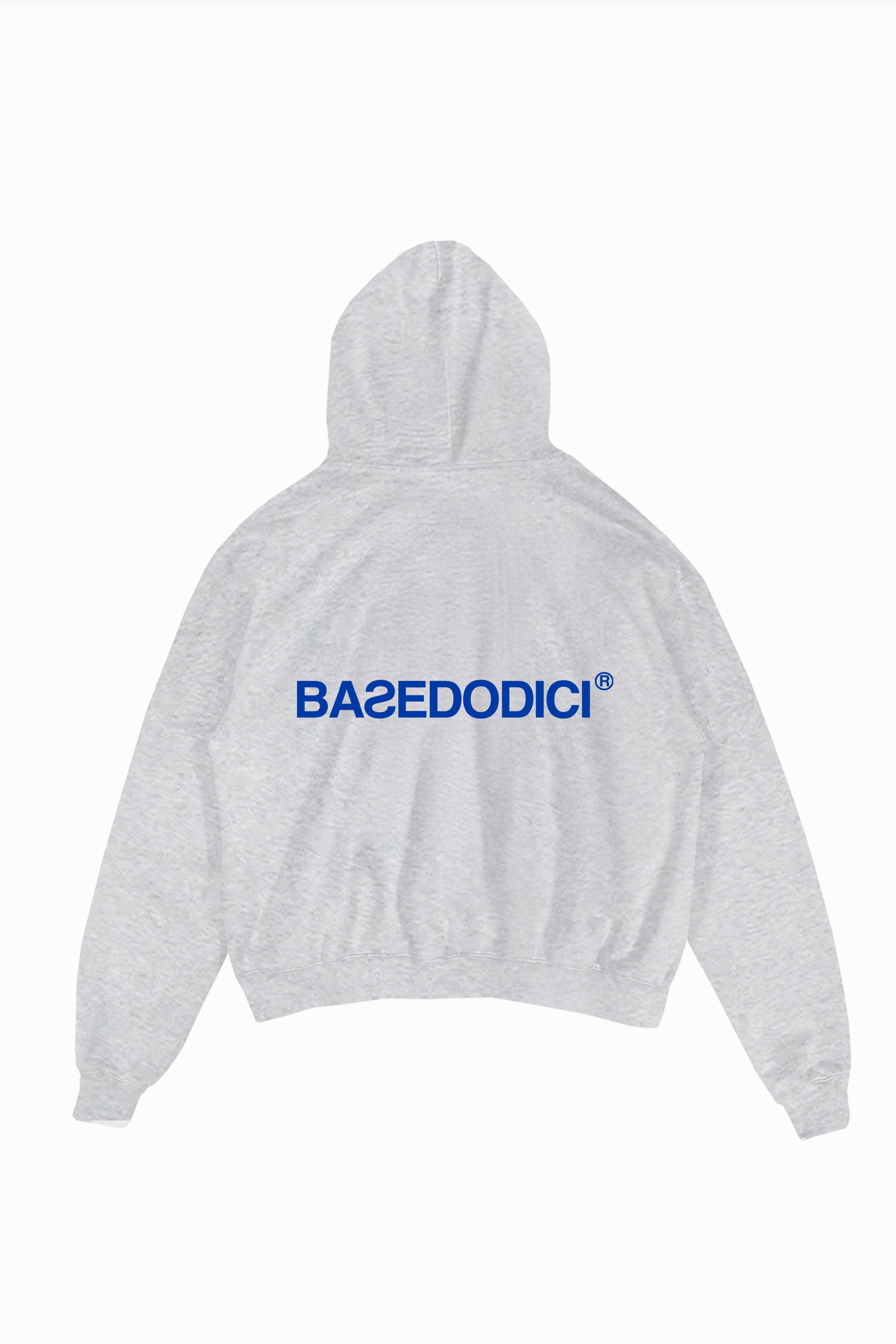 Hoodie “COMFY” Back Logo AshGrey/Blue