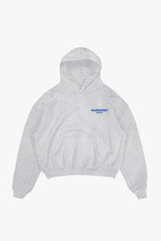 Hoodie “COMFY” Back Logo AshGrey/Blue