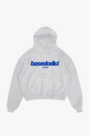 Hoodie “COMFY” Front Logo AshGrey/Blue