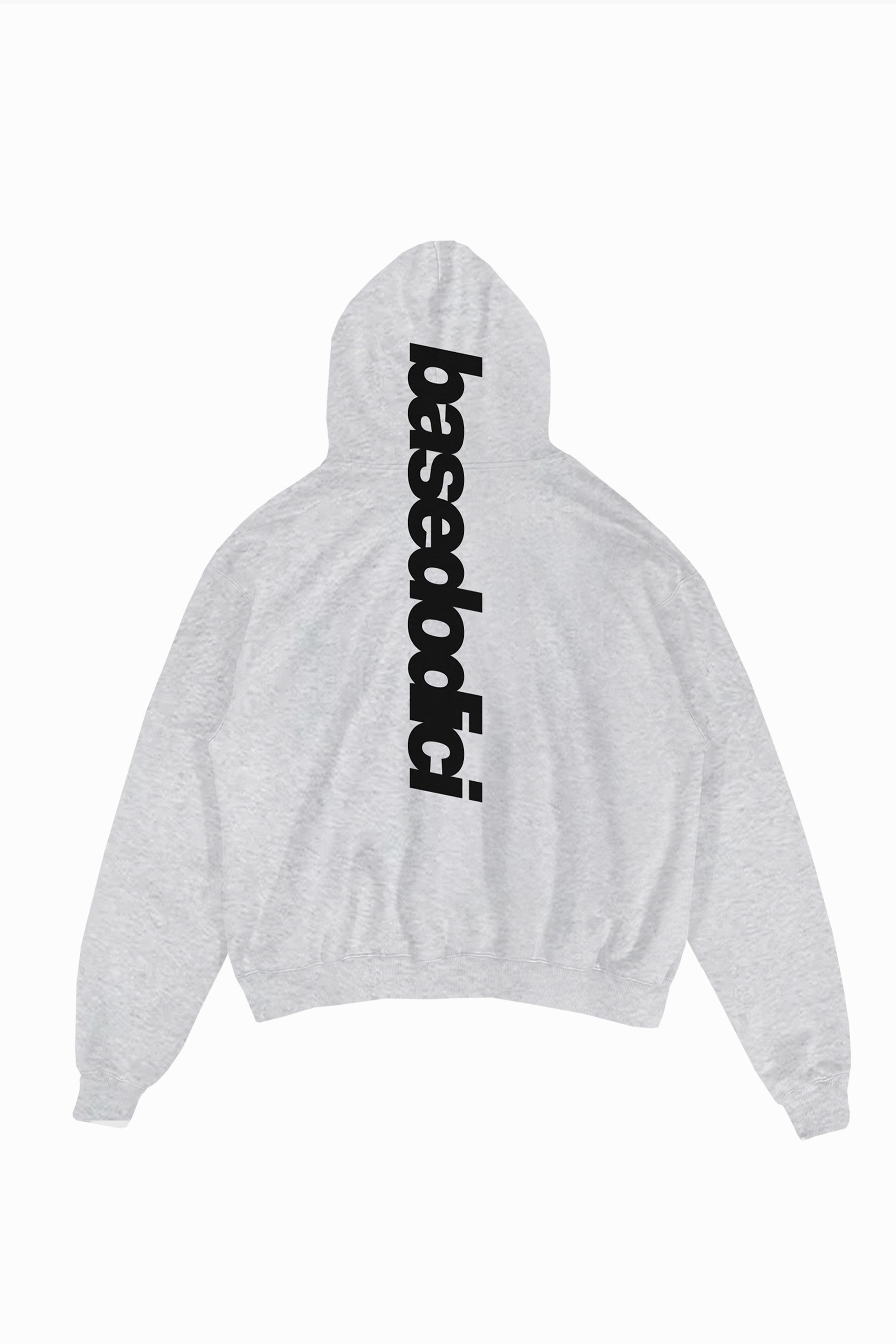 Hoodie “COMFY” Vertical Logo AshGrey/Black